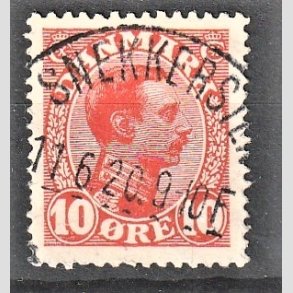 FRIMRKER DANMARK | 1913 - AFA 69 - Chr. X 10 re rd - Lux Stemplet 