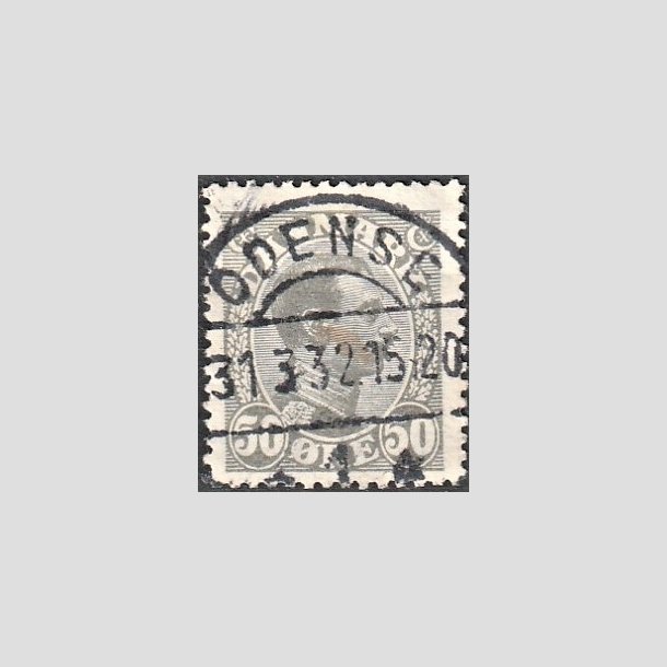 FRIMRKER DANMARK | 1921-22 - AFA 129a - Chr. X 50 re gr - Lux Stemplet "ODENSE"