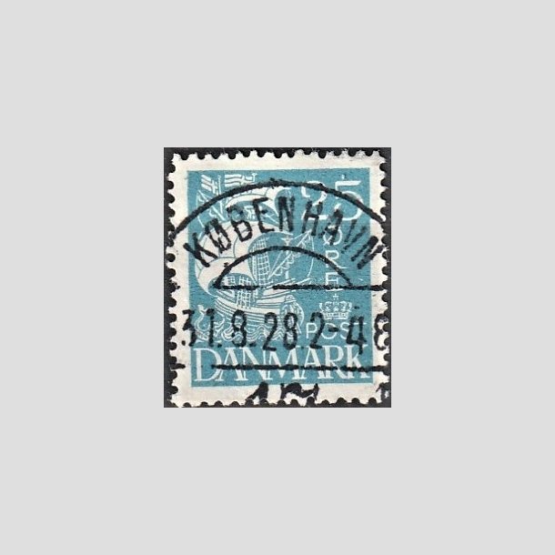 FRIMRKER DANMARK | 1927 - AFA 171 - Karavel 25 re bl - Pragt Stemplet "KBENHAVN"