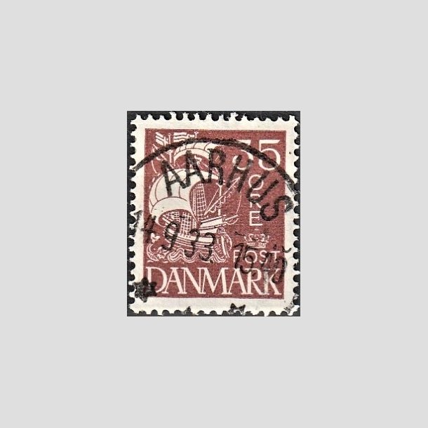 FRIMRKER DANMARK | 1927 - AFA 173 - Karavel 35 re brunrd - Lux Stemplet "AARHUS"