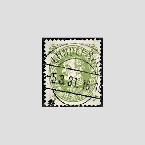 FRIMRKER DANMARK | 1930 - AFA 186 - Chr. X 60 r 5 re lysgrn - Lux Stemplet "LUNDERSKOV"