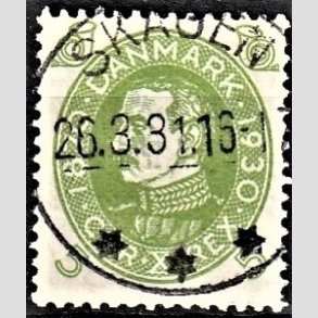 FRIMRKER DANMARK | 1930 - AFA 186 - Chr. X 60 r 5 re lysgrn - Lux Stemplet 