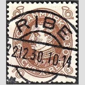 FRIMRKER DANMARK | 1930 - AFA 189 - Chr. X 60 r 10 re brun - Lux Stemplet 