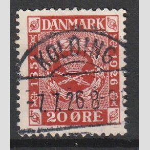 FRIM�RKER DANMARK | 1926 - AFA 155 - Frim�rkets 75 �rs jubil�um 20 �re r�d - Lux Stemplet 