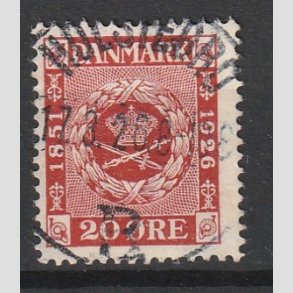 FRIM�RKER DANMARK | 1926 - AFA 155 - Frim�rkets 75 �rs jubil�um 20 �re r�d - Lux Stemplet 