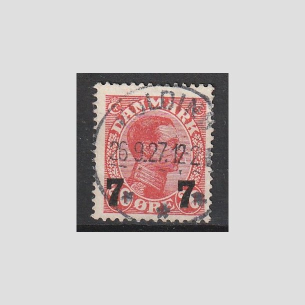 FRIMRKER DANMARK | 1927 - AFA 175 - 7 7/20 re rd provisorier (K4) - Stemplet "KOLDING"