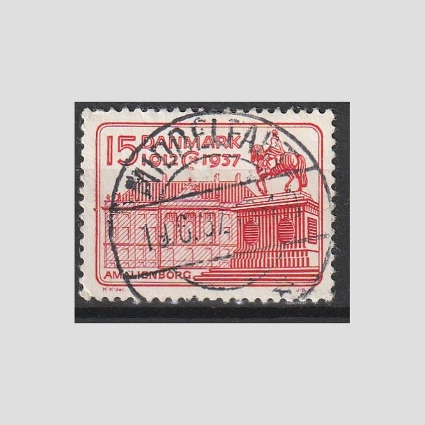 FRIMRKER DANMARK | 1937 - AFA 241 - Chr. X 25 re jubilum 15 re rd - Lux Stemplet "MIDDELFART"