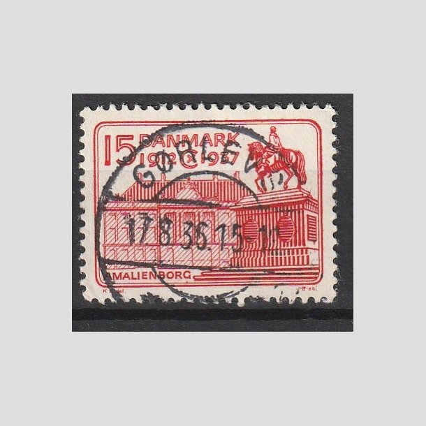 FRIMRKER DANMARK | 1937 - AFA 241 - Chr. X 25 re jubilum 15 re rd - Lux Stemplet "GRLEV"