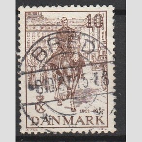 FRIM�RKER DANMARK | 1937 - AFA 240 - Chr. X 25 �re jubil�um 10 �re brun - Lux Stemplet 