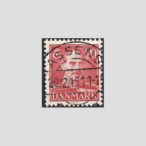 FRIMRKER DANMARK | 1942-44 - AFA 276 - Chr. X 20 re rd - Lux Stemplet "ASSENS"