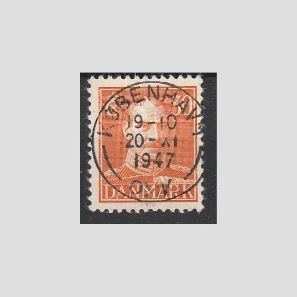 FRIMRKER DANMARK | 1942-44 - AFA 278 - Chr. X 30 re orange - Lux Stemplet "KBENHAVN"