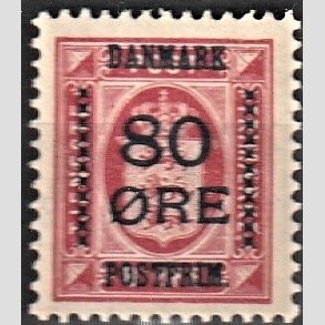 FRIMRKER DANMARK | 1915 - AFA 83 - 80 re/8 re rosa provisorium - Postfrisk