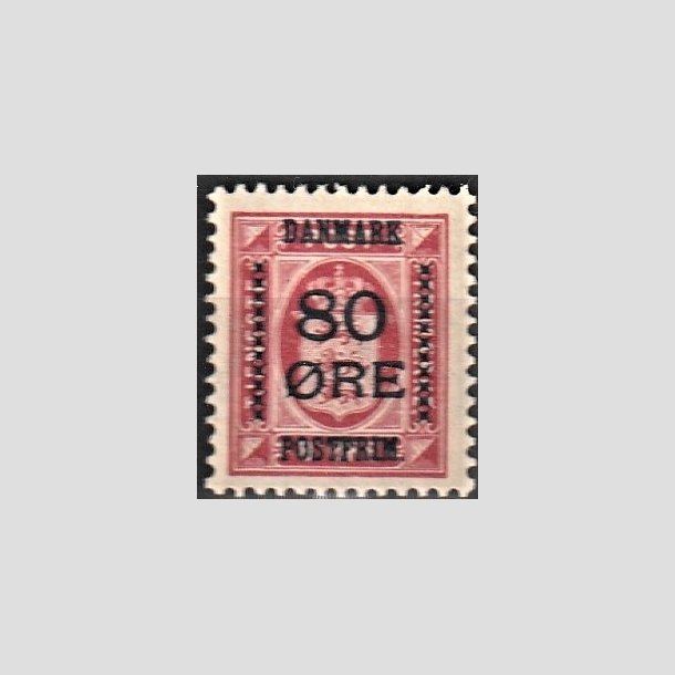 FRIMRKER DANMARK | 1915 - AFA 83 - 80 re/8 re rosa provisorium - Postfrisk