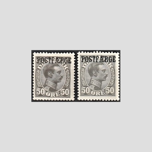 FRIMRKER DANMARK | 1922-26 - AFA 7,7a - 50 re oliven og 50 re gr - Ubrugt