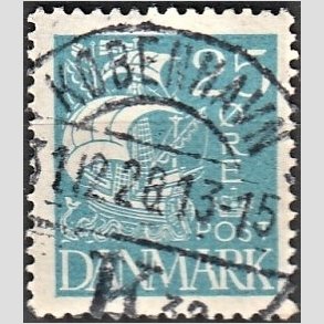 FRIM�RKER DANMARK | 1927 - AFA 171 - Karavel 25 �re bl� - Lux Stemplet 