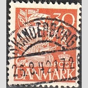 FRIM�RKER DANMARK | 1940 - AFA 259 - Karavel 30 �re orange Type II - Lux Stemplet 