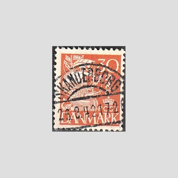 FRIMRKER DANMARK | 1940 - AFA 259 - Karavel 30 re orange Type II - Lux Stemplet "SKANDERBORG"