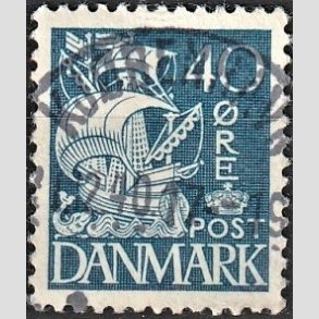 FRIM�RKER DANMARK | 1940 - AFA 260 - Karavel 40 �re bl� Type II - Lux Stemplet 