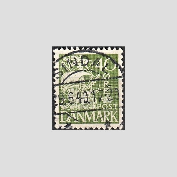 FRIMRKER DANMARK | 1937-40 - AFA 208a - Karavel 40 re grn Type II - Lux Stemplet "SINDAL"