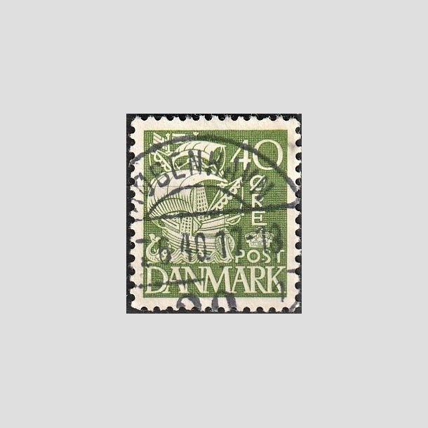 FRIMRKER DANMARK | 1937-40 - AFA 208a - Karavel 40 re grn Type II - Lux Stemplet "KBENHAVN"