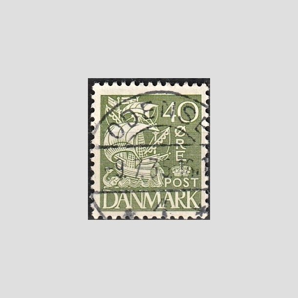 FRIMRKER DANMARK | 1937-40 - AFA 208a - Karavel 40 re grn Type II - Lux Stemplet "ODENSE"