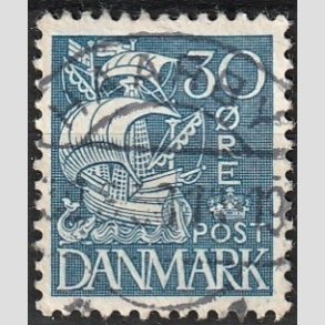 FRIM�RKER DANMARK | 1934 - AFA 215 - Karavel 30 �re bl� Type I - Lux Stemplet 