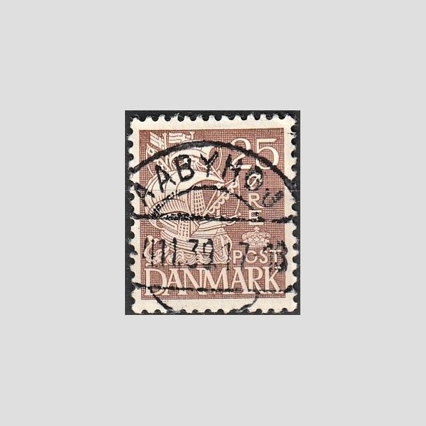 FRIMRKER DANMARK | 1934 - AFA 214 - Karavel 25 re brun Type I - Lux Stemplet "AABYHJ"