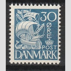 FRIMRKER DANMARK | 1937-40 - AFA 215a - Karavel 30 re bl Type II - Postfrisk