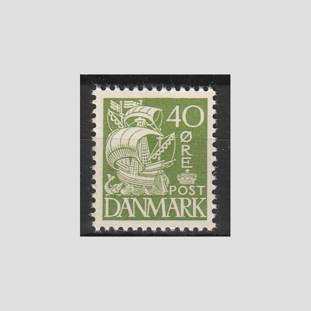 FRIMRKER DANMARK | 1937-40 - AFA 208a - Karavel 40 re grn Type II - Postfrisk