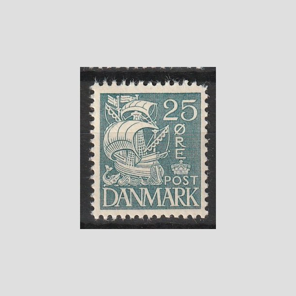 FRIMRKER DANMARK | 1933 - AFA 205 - Karavel 25 re bl Type I - Postfrisk (OBS: Kort tak N)