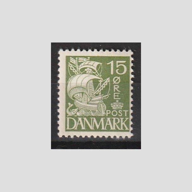 FRIMRKER DANMARK | 1940 - AFA 257 - Karavel 15 re grn Type II - Postfrisk