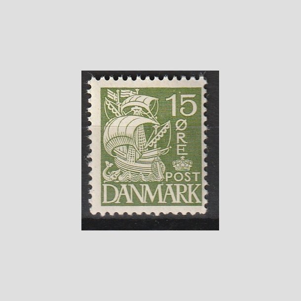 FRIMRKER DANMARK | 1940 - AFA 257 - Karavel 15 re grn Type II - Postfrisk