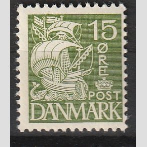 FRIMRKER DANMARK | 1940 - AFA 257 - Karavel 15 re grn Type II - Postfrisk