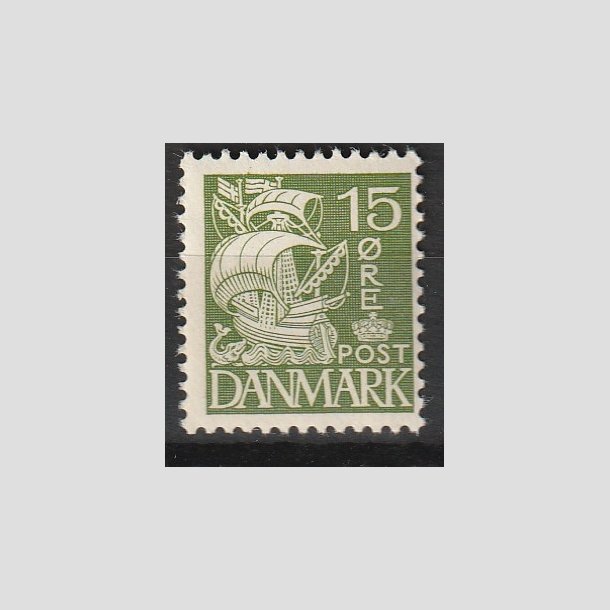 FRIMRKER DANMARK | 1940 - AFA 257 - Karavel 15 re grn Type II - Postfrisk