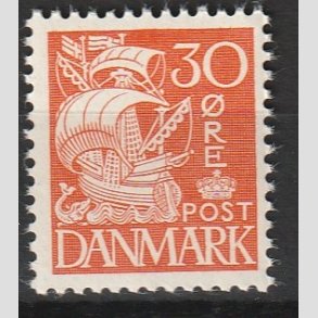 FRIMRKER DANMARK | 1940 - AFA 259 - Karavel 30 re orange Type II - Postfrisk