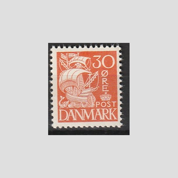 FRIMRKER DANMARK | 1940 - AFA 259 - Karavel 30 re orange Type II - Postfrisk