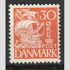 FRIMRKER DANMARK | 1940 - AFA 259 - Karavel 30 re orange Type II - Postfrisk