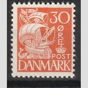 FRIMRKER DANMARK | 1940 - AFA 259 - Karavel 30 re orange Type II - Postfrisk
