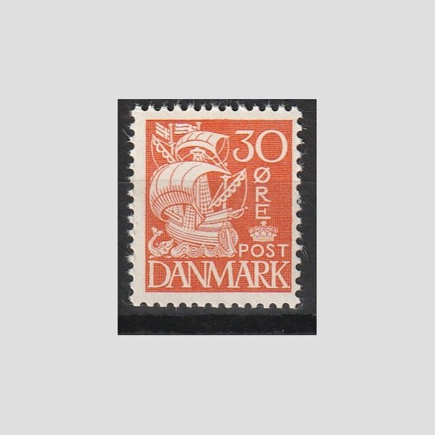 FRIMRKER DANMARK | 1940 - AFA 259 - Karavel 30 re orange Type II - Postfrisk