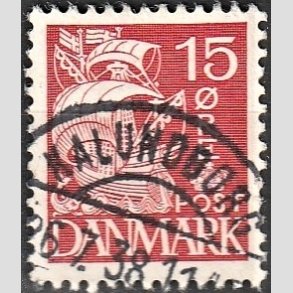 FRIM�RKER DANMARK | 1937-40 - AFA 203a - Karavel 15 �re r�d Type II - Lux Stemplet 