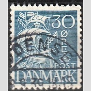 FRIM�RKER DANMARK | 1934 - AFA 215 - Karavel 30 �re bl� Type I - Lux Stemplet 