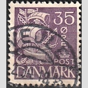 FRIM�RKER DANMARK | 1933 - AFA 207 - Karavel 35 �re violet Type I - Lux Stemplet 