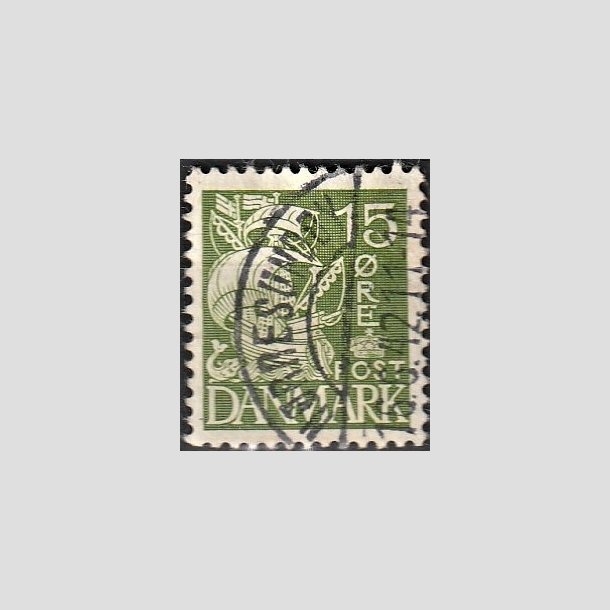 FRIMRKER DANMARK | 1940 - AFA 257 - Karavel 15 re grn Type II - Lux Stemplet "NRRESUNDBY"