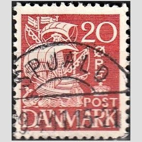 FRIM�RKER DANMARK | 1940 - AFA 258 - Karavel 20 �re r�d Type II - Lux Stemplet 