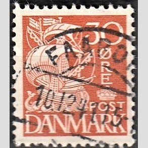FRIM�RKER DANMARK | 1940 - AFA 259 - Karavel 30 �re orange Type II - Lux Stemplet 