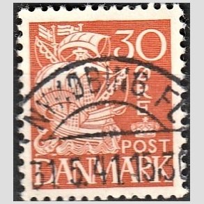 FRIM�RKER DANMARK | 1940 - AFA 259 - Karavel 30 �re orange Type II - Lux Stemplet 