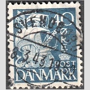 FRIM�RKER DANMARK | 1940 - AFA 260 - Karavel 40 �re bl� Type II - Lux Stemplet 