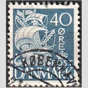 FRIM�RKER DANMARK | 1940 - AFA 260 - Karavel 40 �re bl� Type II - Lux Stemplet 