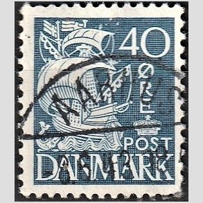 FRIM�RKER DANMARK | 1940 - AFA 260 - Karavel 40 �re bl� Type II - Lux Stemplet 