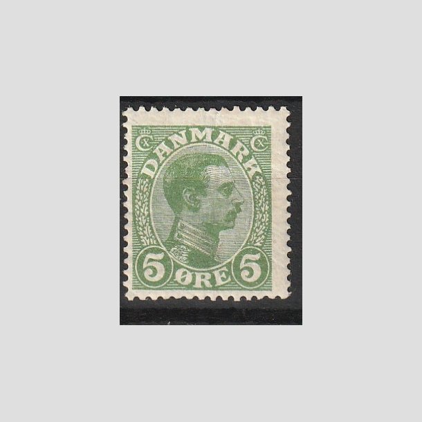 FRIMRKER DANMARK | 1913 - AFA 68 - Chr. X 5 re grn (PF) - Postfrisk